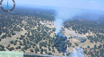Incendio en Cardeña. Foto: Infoca