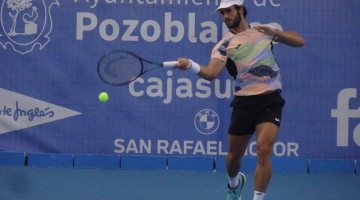 Alejandro Moro durante su partido de octavos de final