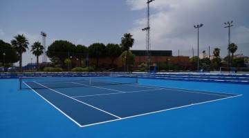 Pista de tenis del polideportivo municipal Juan Sepúlveda