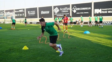 El Pozoblanco, en un entreno de la pretemporada