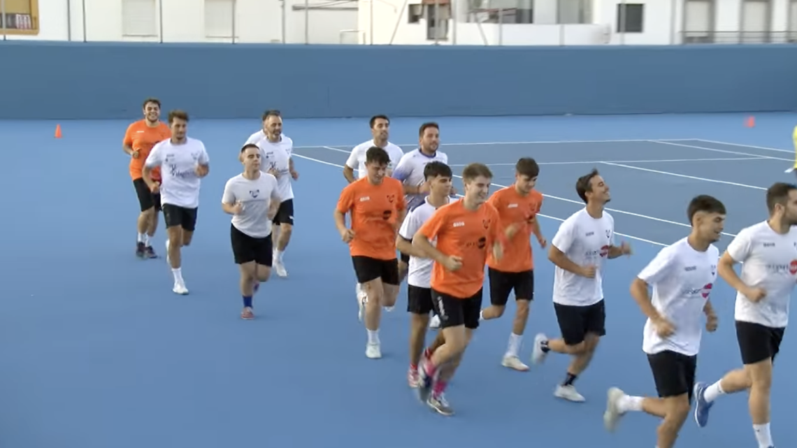 El Pozoblanco Fútbol Sala durante un entrenamiento de pretemporada