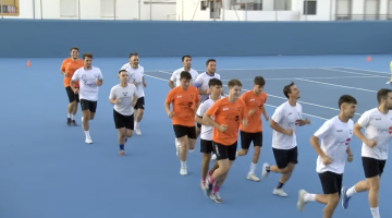 El Pozoblanco Fútbol Sala durante un entrenamiento de pretemporada