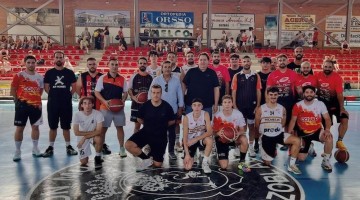 Parte de la plantilla durante el torneo de feria