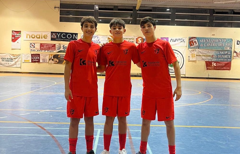 Los tres jugadores cadetes convocados con la selección cordobesa