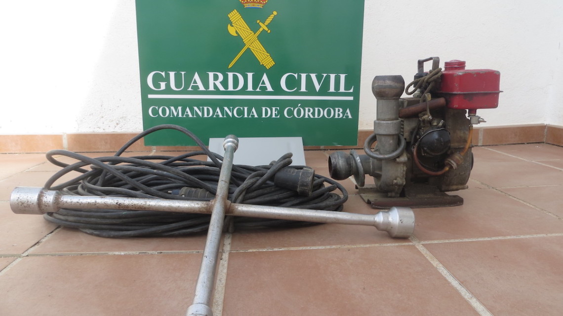 Parte del material robado