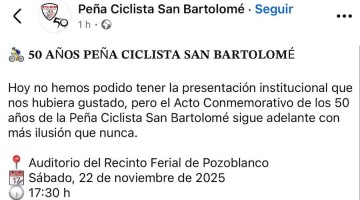 Publicación de la Peña Ciclista San Bartolomé