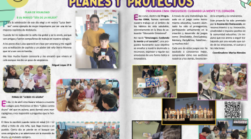 Páginas del periódico escolar 'La cometa'