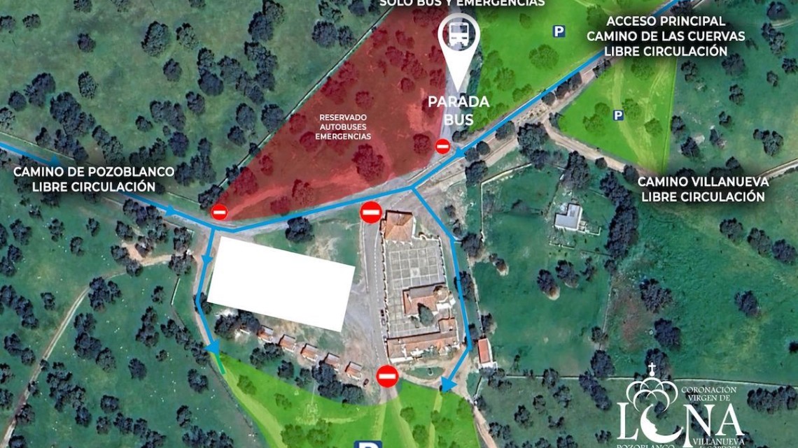 Infografía de los acceso al santuario