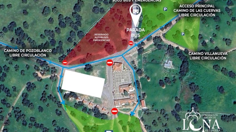 Infografía de los acceso al santuario