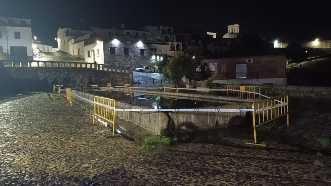 Zona acordonada. Foto: Ayuntamiento de Belalcázar