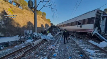 aptura de imágenes de la Guardia Civil del accidente ferroviario en Adamuz (Córdoba) | Fuente: EFE y Guardia Civil