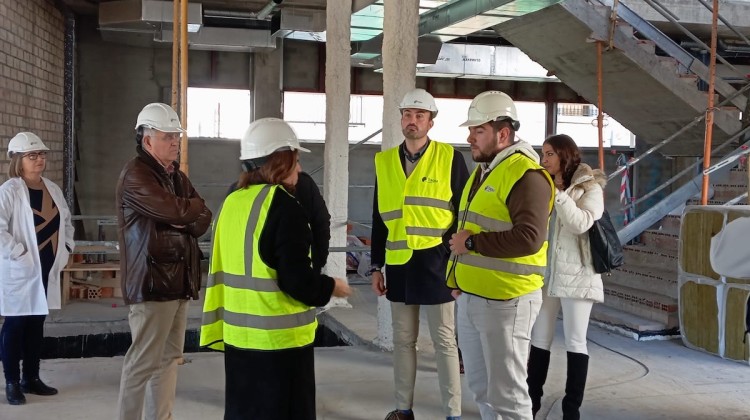 Visita a las obras del centro de salud de Villanueva de Córdoba