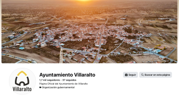 Actual imagen de la portada del Facebook del Ayuntamiento de Villaralto
