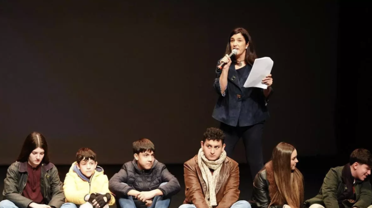 Mari Ángeles Martos, promotora del Congreso de Valores, con alguno de los participantes