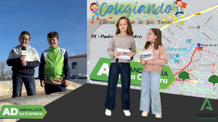 Imagen del reportaje realizado por el colegio de Dos Torres