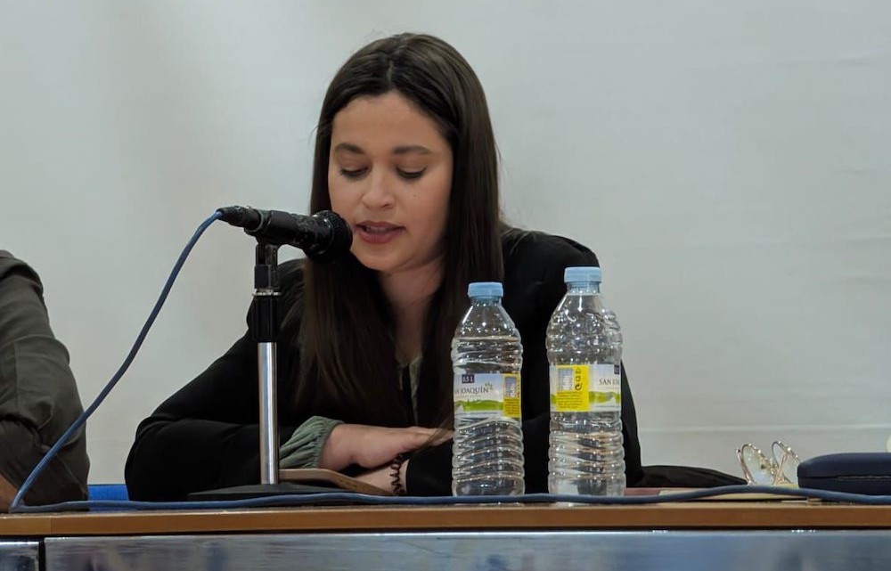 Sara Obrero durante su intervención