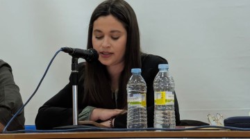 Sara Obrero durante su intervención