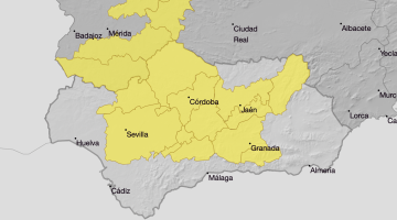 Mapa de avisos de la AEMET