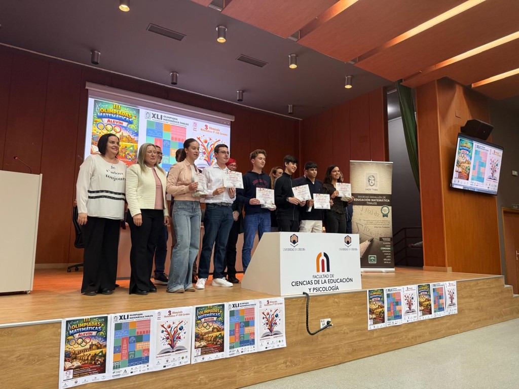 Los seis alumnos que representarán a Córdoba en la fase regional de la Olimpiada Matemática Thales