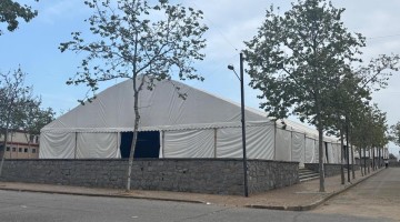 Preparativos para la Feria Agroganadera y Agroalimentaria de Los Pedroches en el recinto ferial de Pozoblanco