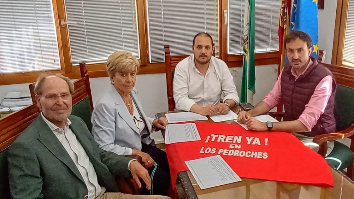 'Que pare el tren' se reunión con el alcalde de Adamuz