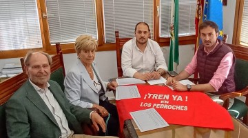 'Que pare el tren' se reunión con el alcalde de Adamuz