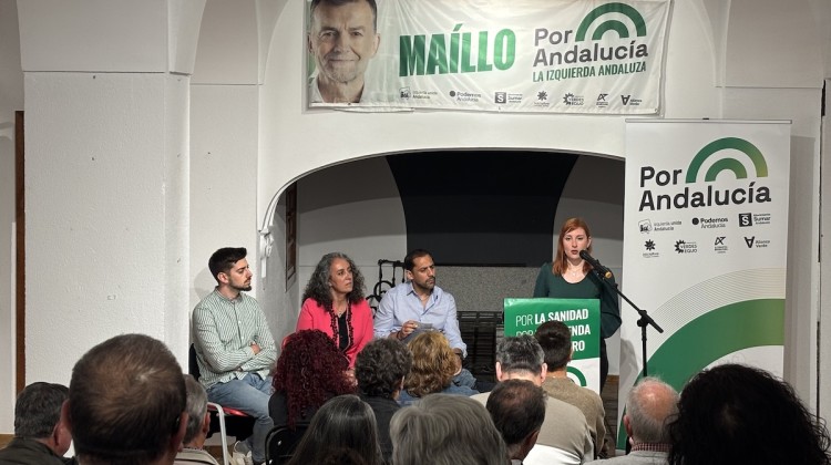 Miembros de Por Andalucía durante la comparencia