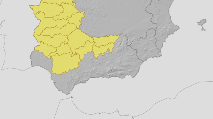 Mapa de avisos de la AEMET