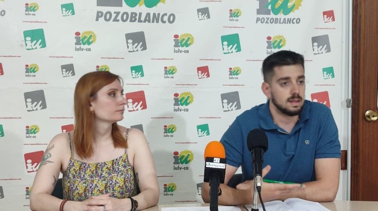 Natalia León y Emmanuel Vioque durante la rueda de prensa