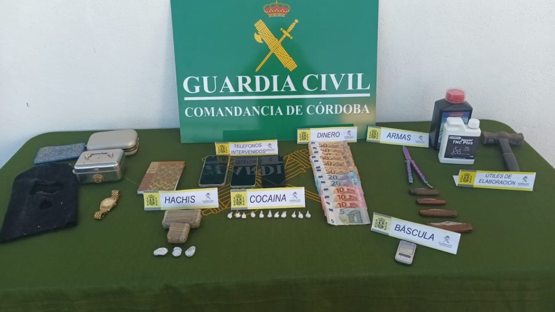 Material incautado en la operación