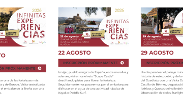 Página donde las personas interesadas pueden inscribirse en las diferentes experiencias