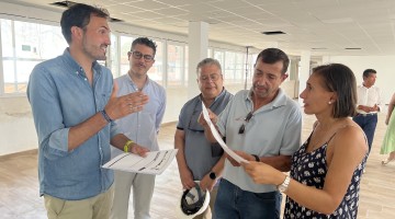 Visita de las obras de rehabilitación del Moreno de Pedrajas de Villanueva de Córdoba