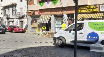 Obras que se están realizando en la calle Cronista Sepúlveda
