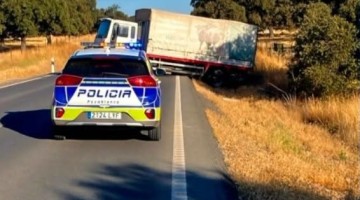 Imagen del accidente sucedido en la carretera A-424