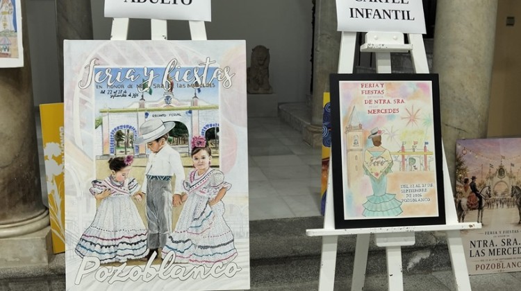 Los dos carteles ganadores en el concurso para anunciar la Feria y Feria de Ntra. Sra. de las Mercedes de Pozoblanco