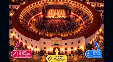 Imagen publicada por la organización para orientar la entrada según se vaya a pista o a gradas.