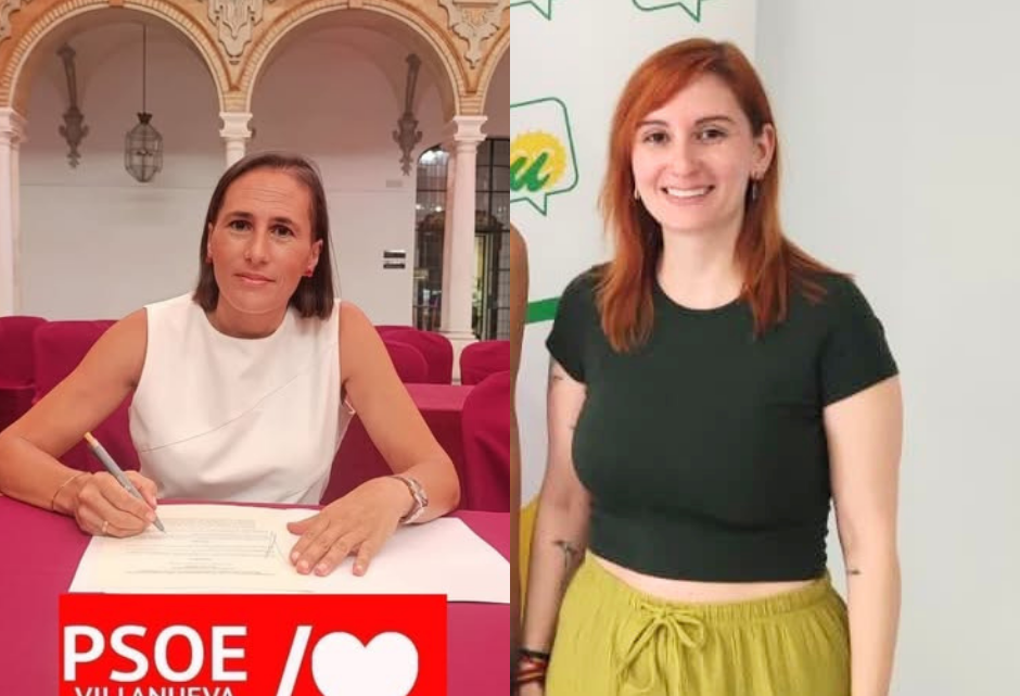 Ana Isabel Torralbo, del Psoe de Villanueva de Córdoba y Natalia León de IU de Pozoblanco.