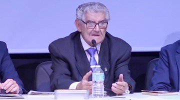 Florencio Escribano durante la presentación de una de sus últimas exposiciones de pintura.
