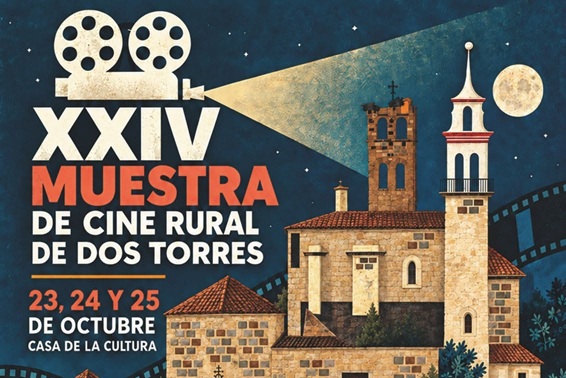 Cartel anunciador de la Muestra de Cine Rural de Dos Torres.